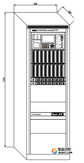 海灣JB-QG-GST5000H 火災(zāi)報警控制器（高能消防主機）結(jié)構(gòu)及配置說明